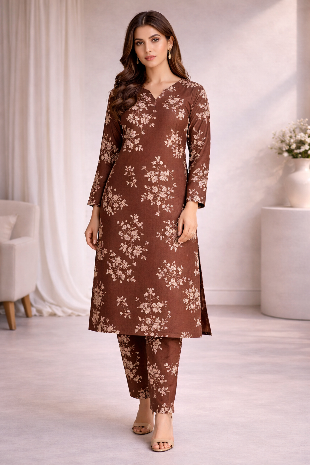 STITCHED 2 PC LAWN SUIT