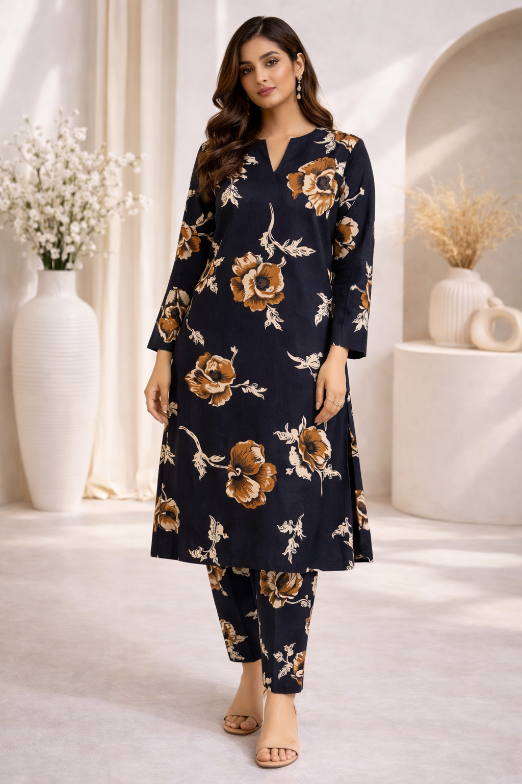 STITCHED 2 PC LAWN SUIT