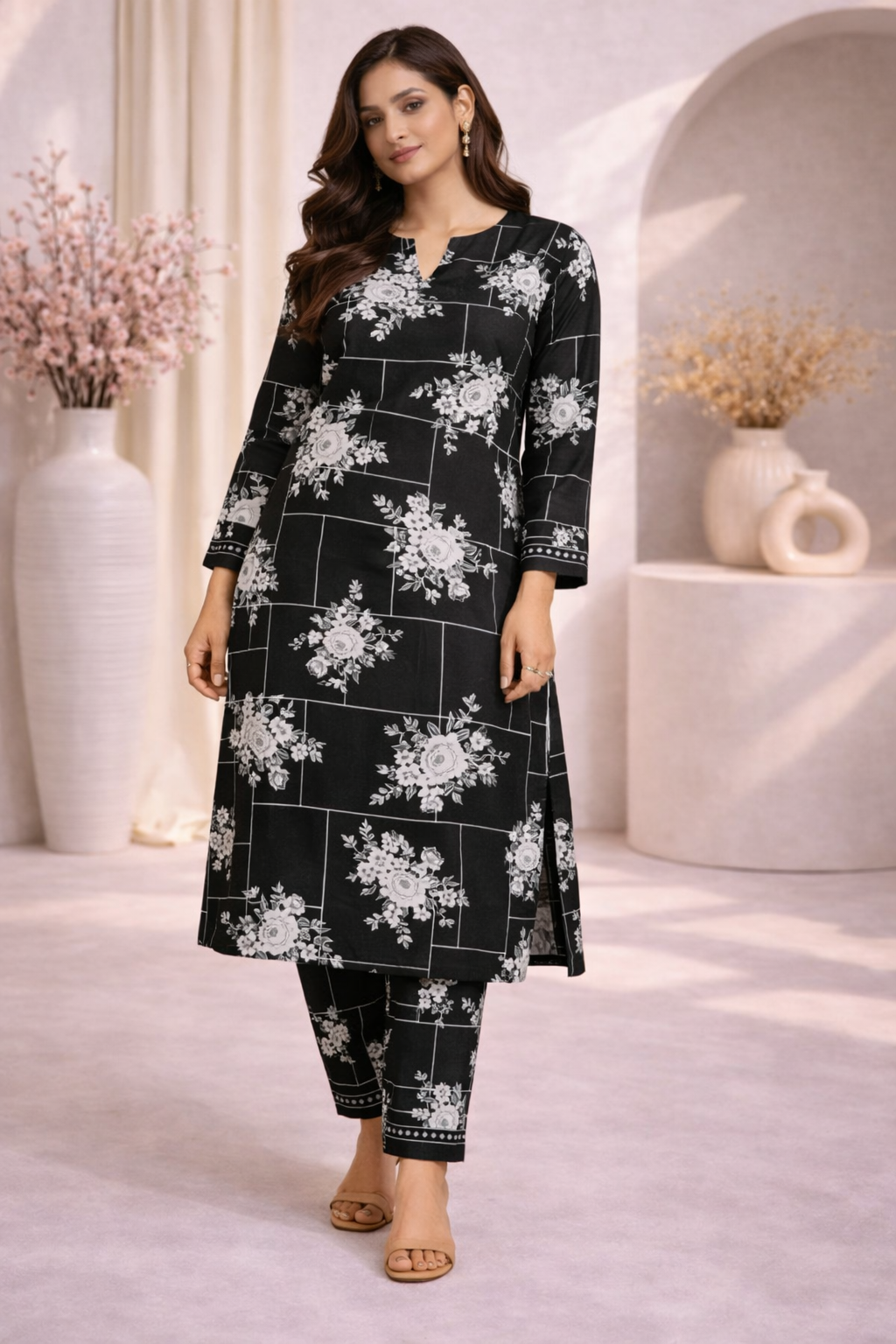STITCHED 2 PC LAWN SUIT