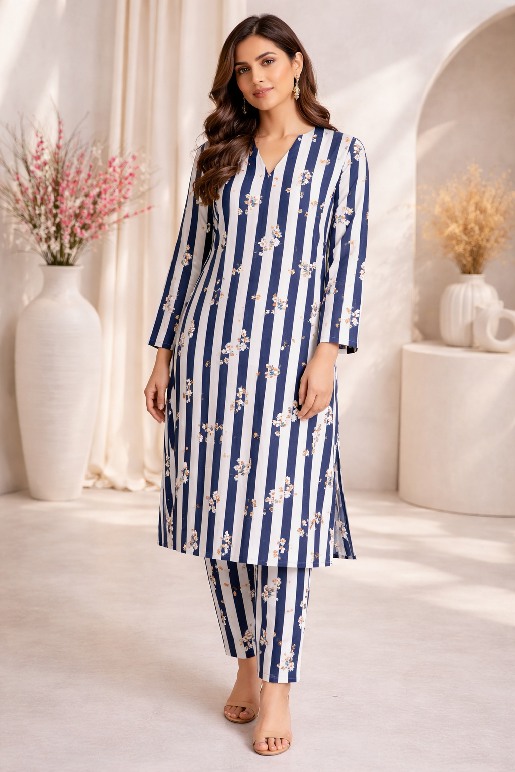 STITCHED 2 PC LAWN SUIT